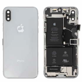 Chassis Complet iPhone XS Max Blanc - Connecteur de Charge + Batterie (Origine Demonté) Grade B