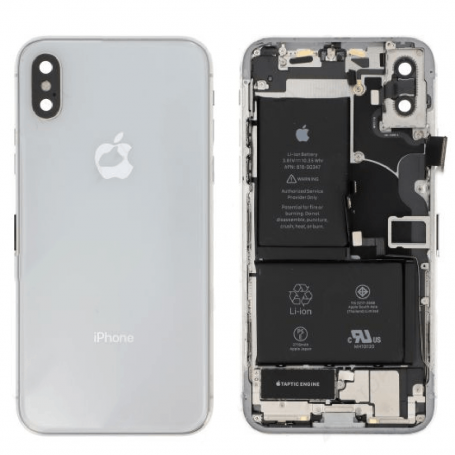 Chassis Complet iPhone XS Max Blanc - Connecteur de Charge + Batterie (Origine Demonté) Grade B