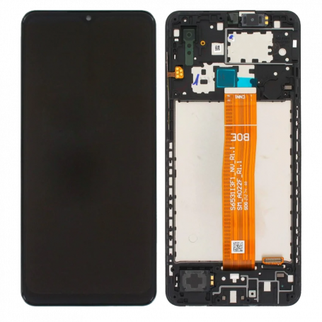 Ecran Samsung Galaxy A02 (A022) Noir + Chassis (Service Pack) OEM