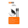 Charger Kit USB-C 20W + USB 18W + Lightning Cable - Black (WUW T72)