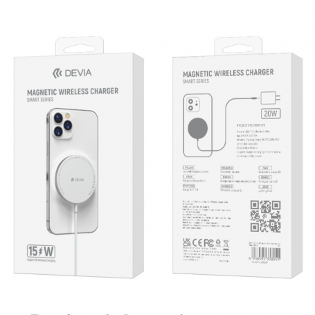 Chargeur MagSafe  Devia Smart Série - 15W 3A - 1 M - Blanc