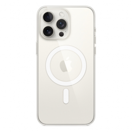 Coque en Silicone avec MagSafe iPhone 15 Pro Max Transparente (Apple)
