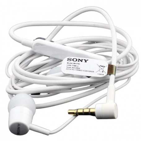 Sony In-Ear Hands-Free Kit Earphones with 3.5mm Jack - White - Bulk