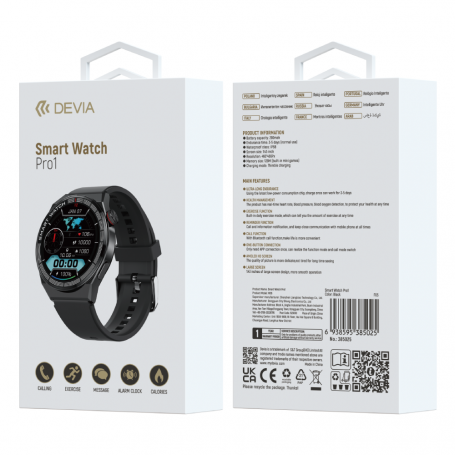 Montre Connectée Devia Smart Watch Pro1 - Argent