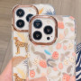Transparent Case with Patterns for iPhone - Salmon
