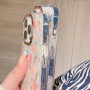 Coque de Protection Transparente avec Motifs Flower-03 pour iPhone - Saumon (Mayline)
