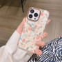 Coque de Protection Transparente avec Motifs Flower-03 pour iPhone - Saumon (Mayline)