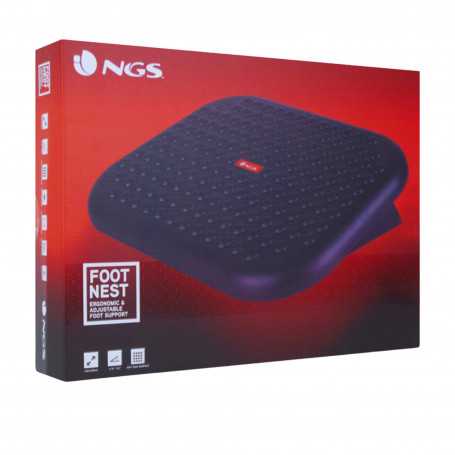 Support NGS Nid de Pied Ergonomique de Hauteur Réglable avec Inclinaison 0-15º et Base Anti Dérapante - Noir