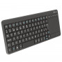 2.4 GHz Wireless Multimedia Keyboard with Touchpad, Multi Device Rechargeable AZERTY - Black - NGS