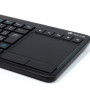 2.4 GHz Wireless Multimedia Keyboard with Touchpad, Multi Device Rechargeable AZERTY - Black - NGS