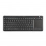 2.4 GHz Wireless Multimedia Keyboard with Touchpad, Multi Device Rechargeable AZERTY - Black - NGS