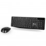 Ensemble Souris et Clavier Multimédia 2.4 GHz sans Fil Français AZERTY - NGS - Noir