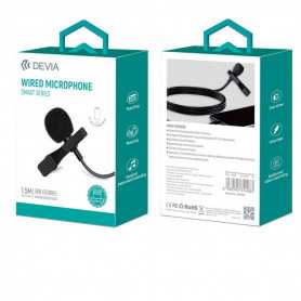 Microphone Devia Smart Series avec Lightning Noir - Son Haute Définition pour iPhone et iPad