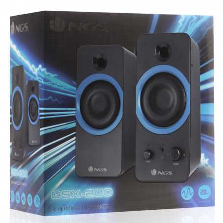 NGS GSX-200 Speaker With USB Keys - 20 W - Black and Blue