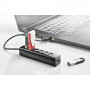 HUB NGS IHUB7 Tiny USB 2.0 Avec de 7 Ports et Alimentation Externe - Noir