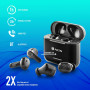 Écouteurs Bluetooth NGS Artica Duo Black, 2 Paires Intra-Auriculaires - Noir