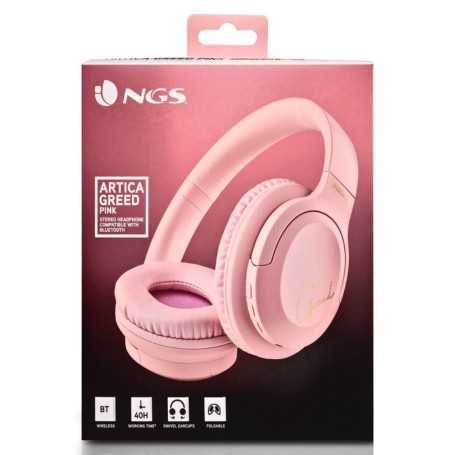 Casque Sans Fil NGS Artica Greed Pink Avec Microphone - Rose