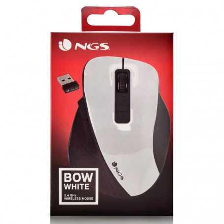 NGS Bow White Wireless Mouse 800/1200/1600 DPI - White