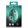 Souris Ergonomique Filaire NGS Moth Ice USB/Type C Avec Boutons Silencieux - Bleu Vert