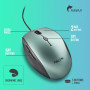 NGS Moth Ice Wired Ergonomic Mouse USB/Type C with Silent Buttons - Ice