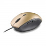 Ergonomic Wired Mouse NGS Moth Gold USB/Type C with Silent Buttons - Gold