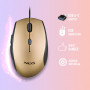 Ergonomic Wired Mouse NGS Moth Gold USB/Type C with Silent Buttons - Gold