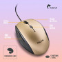 Ergonomic Wired Mouse NGS Moth Gold USB/Type C with Silent Buttons - Gold