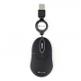 NGS Sin Black Mouse for Laptop with Retractable Cable - Black