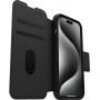 OtterBox Strada Series Folio MagSafe Wallet Case for iPhone 15 - Black