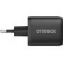 Adaptateur Secteur OtterBox Standard EU USB-C PD Chargeur Mural Avec 2 Ports 65W - Noir
