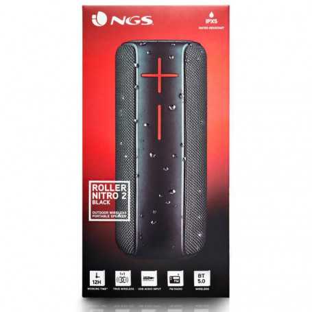 Enceinte Bluetooth NGS Roller Nitro 2 Black IPX5 - 20W - Noir
