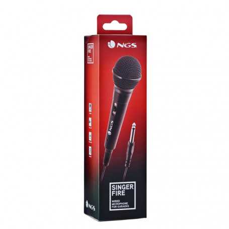 Microphone de Voix Filaire NGS Singer Fire jack 6,3 mm - Noir