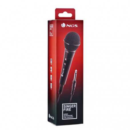 NGS Singer Fire Wired Voice Microphone 6.3mm Jack - Black