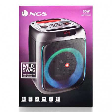 Portable Bluetooth Speaker NGS Wild Swag 80W - 3600mAh -10h - Black