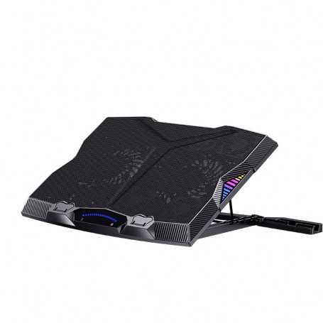 Support Ventilé d'Ordinateur Portable avec support smartphone intégré Benks SR08 - Noir
