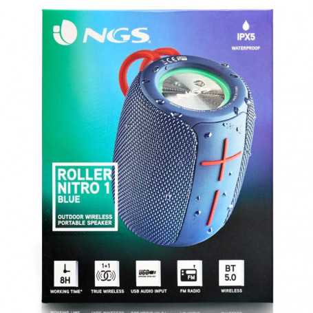 Bluetooth Roller Speaker NGS Nitro 1 IPX5 10W - Blue