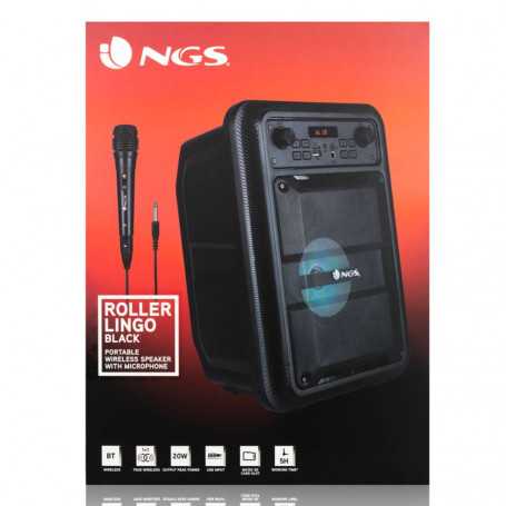 Enceinte Bluetooth NGS Roller Lingo Black avec microphone - 5" - 20W - Noir