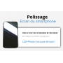 Prestation du polissage de l'écran smartphone iPhone 12 - 15 Pro Max