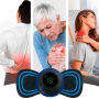 Patch de Massage Intelligent à Impulsions Basse Fréquence avec Télécommande - Noir et Bleu