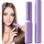 Brosse à Lisser Rechargeable, Chauffante et Rapide pour Cheveux Épais, Bouclés et Doux - Violet