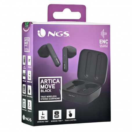 Écouteurs Bluetooth NGS Artica Move Black, Une Paires Intra-Auriculaires - Noir