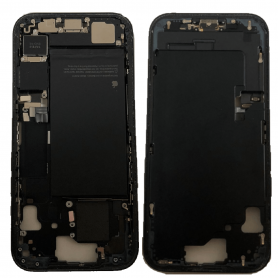 Coque, Cadre - Chassis iPhone 15 sans Vitre Arrière sans Batterie Titane Noir (Origine Demonté) Grade A, prix de gros.