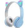 Helmet Stereo Bluetooth P47M with Earpiece Bright - Sky Blue