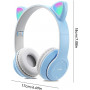 Helmet Stereo Bluetooth P47M with Earpiece Bright - Sky Blue