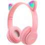 Helmet Stereo Bluetooth P47M with Earpiece Light - Pink