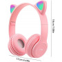 Helmet Stereo Bluetooth P47M with Earpiece Light - Pink