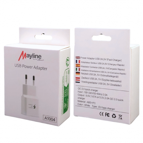 USB Power Adapter 10W - Fast Charger (Mayline)