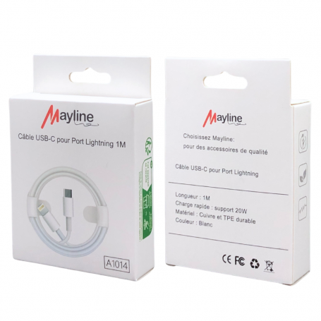 Câble USB-C / Lightning - 1M (Mayline)