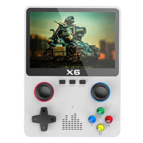 Mini Game Console Video X6 with Music Function and Double Joystick - White