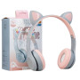Helmet Stereo Bluetooth Multi-Function P47M with Earpiece Luminous - Grey and Pink